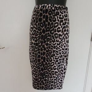 Bar III Leopard Print Pencil Skirt XS
